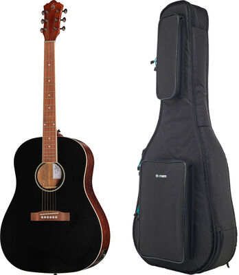Harley Benton HBJ-45E SBK w/Bag Natur matt mit schwarzer Decke