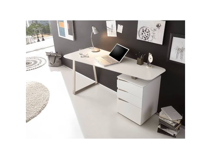 Bureau Tarva 150 x 76 x 67cm Blanc/Blanc mat