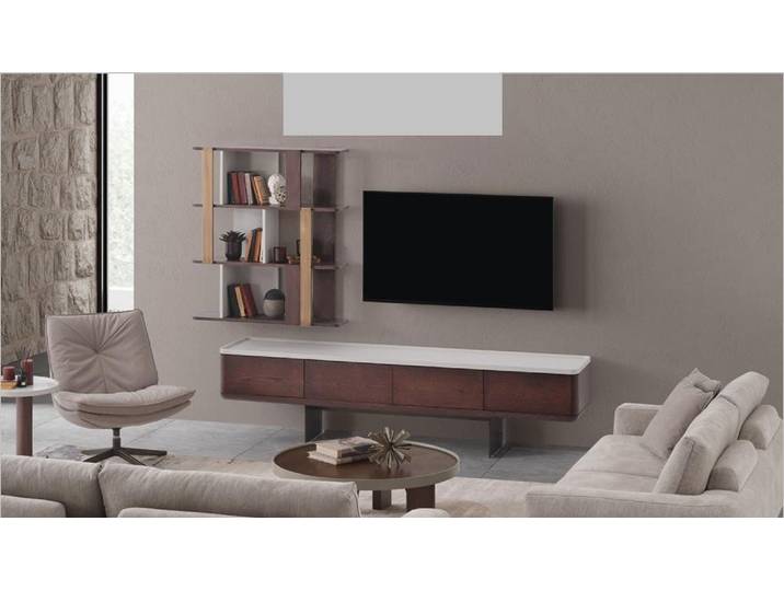 JVmoebel Wohnwand Modernes Wohnzimmer Set Sideboard Regal Sessel Couchtisch TV Möbel.