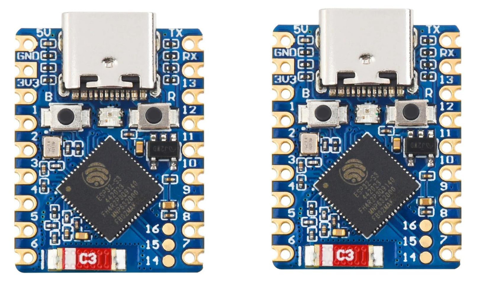 Dripio ESP32-S3 Mini ontwikkelbord, 2-pack, dual-core, 240 MHz, WLAN