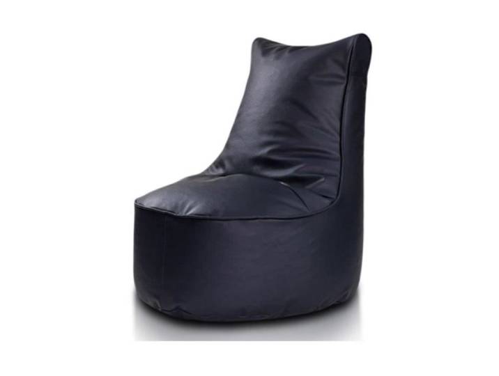 Fauteuil Assise Poire SEAT L Cuir écologique Noir