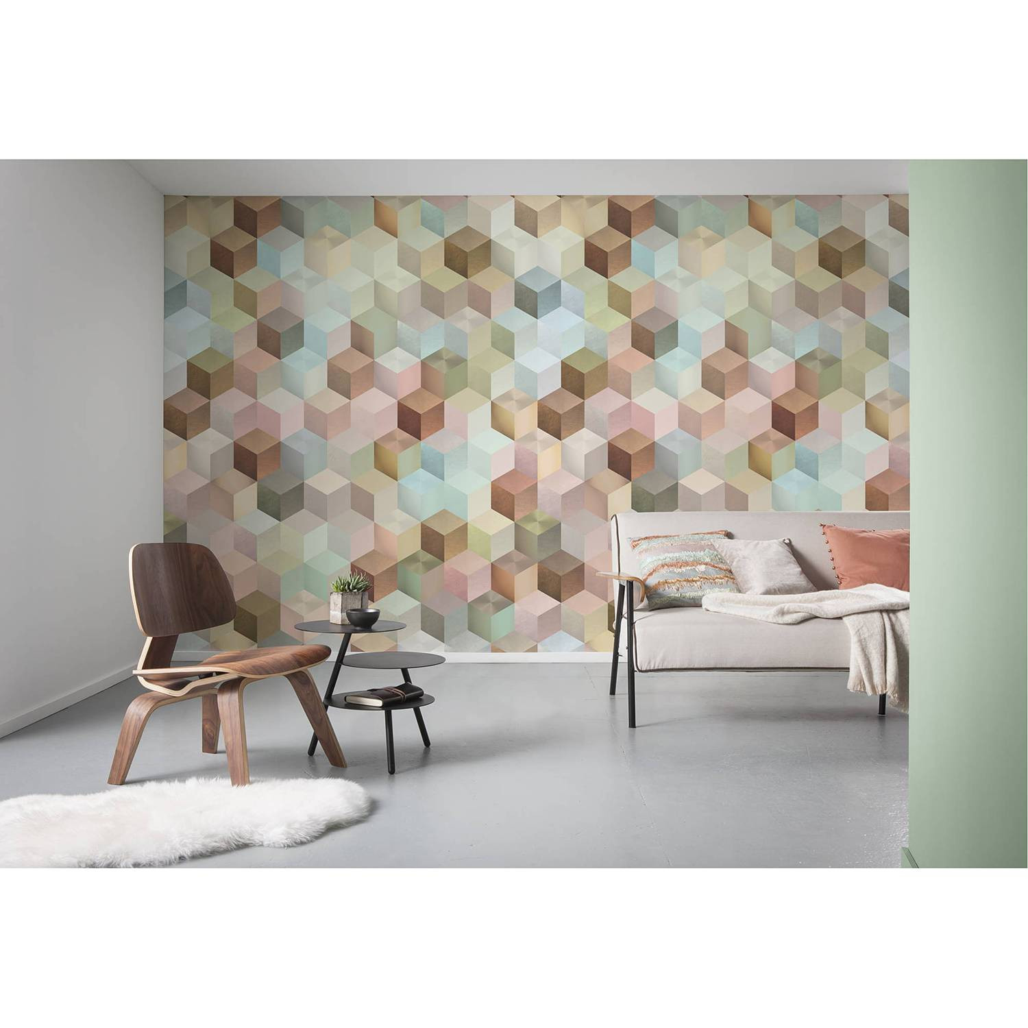 home24 Fotobehang Cubes Breedte: 200 cm, Hoogte: 250 cm