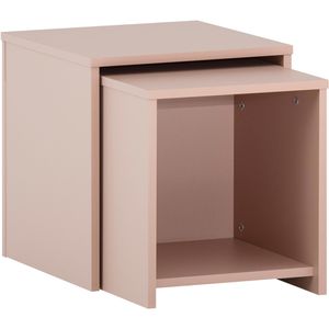 Schildmeyer Beistelltisch Smash, 156518, apricot, quadratisch, 2er Set, aus Holz