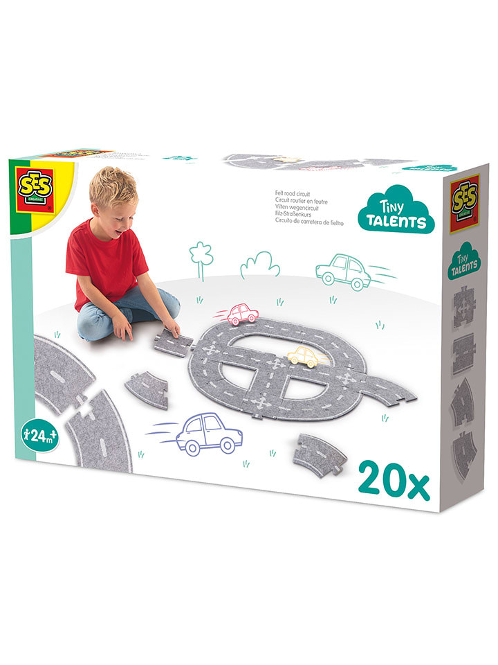 SES Filz-Straßen-Set - ab 2 Jahren - 20 Teile - onesize
