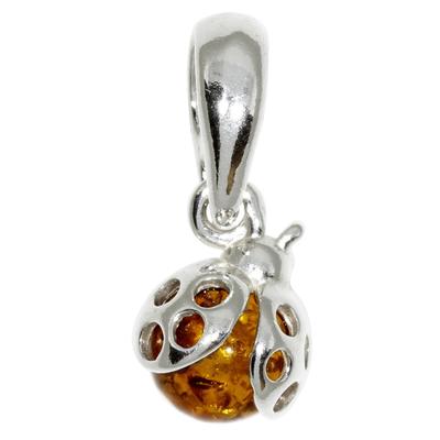 Kettenanhänger OSTSEE-SCHMUCK "Ostsee-Schmuck Anhänger kleiner Marienkäfer", weiß, Schmuckanhänger, Damen, 18 x 7mm, Silber 925 (Sterlingsilber), 1 g, Kettenanhänger