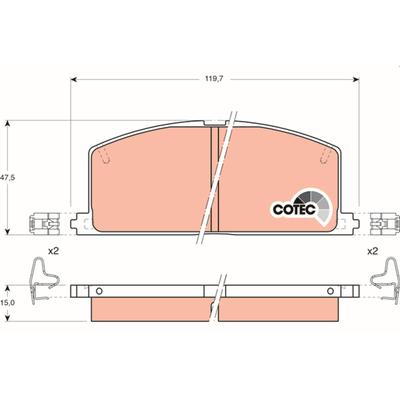TRW Bremsbelagsatz, Scheibenbremse GDB323 für GEO CHEVROLET TOYOTA