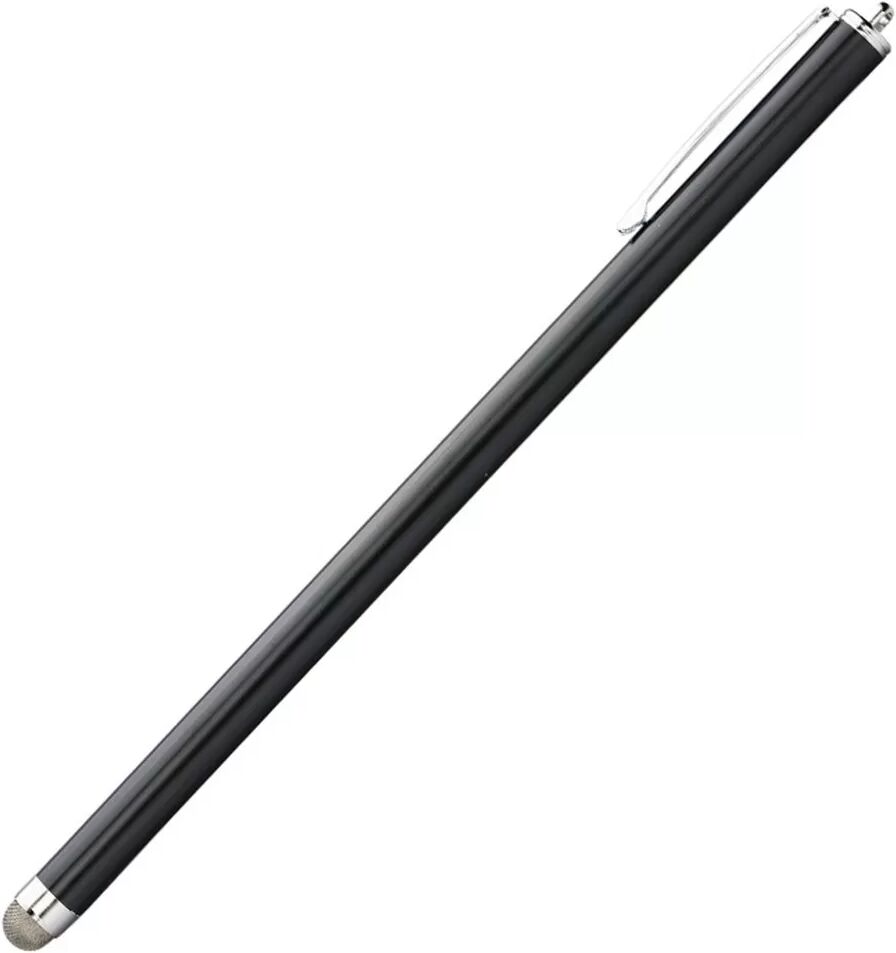INF Extra Langer kapazitiver Legierungsstift mit leitfähiger Gewebespitze und Clip Schwarz
