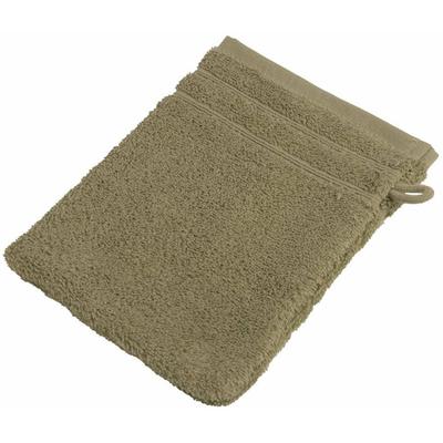 Waschhandschuh WEWO FASHION "9518W", grün (sage), B:16cm L:21cm, Frottee, Waschlappen, saugstark