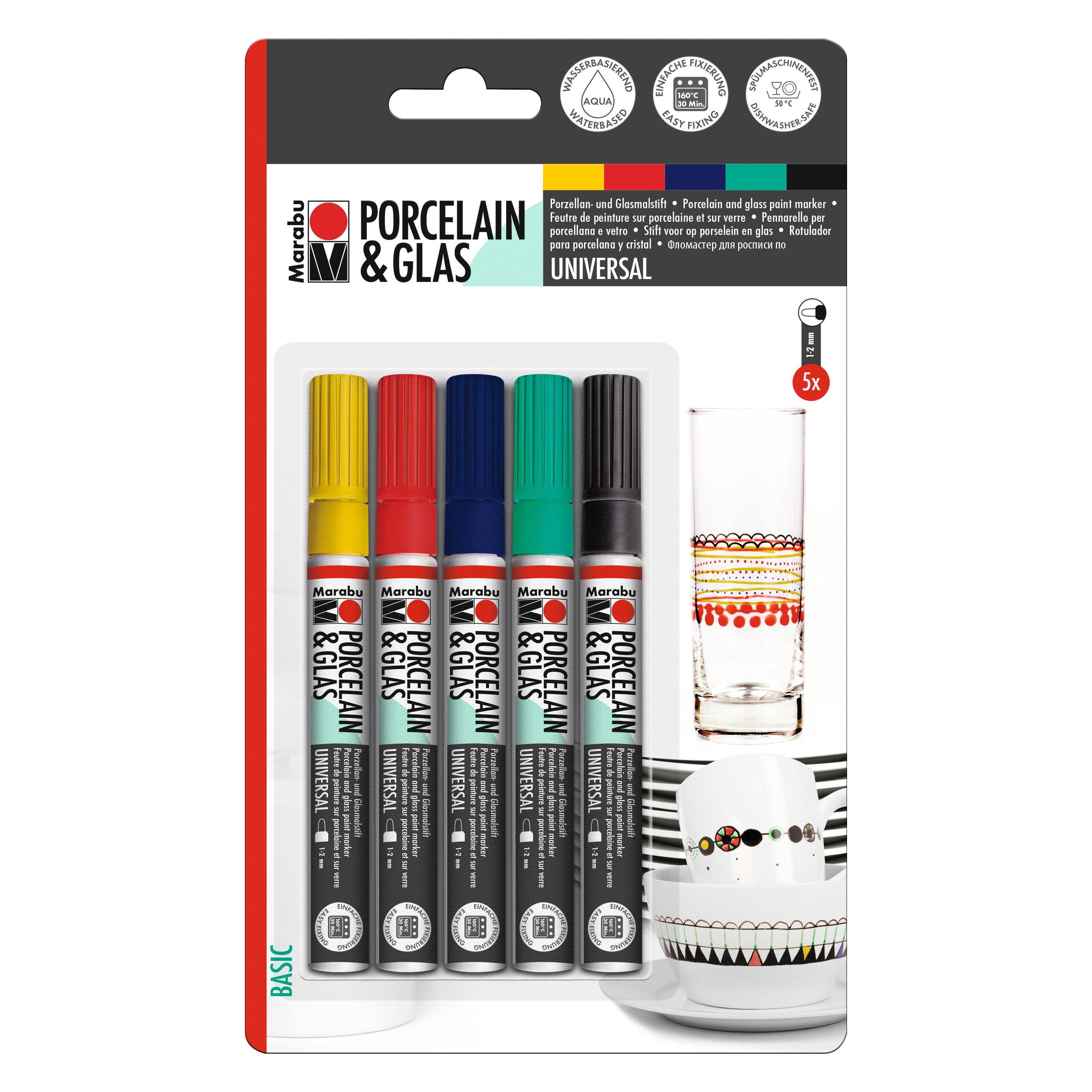 Marabu Porzellan und Glasmalstift (5x) (012300080)