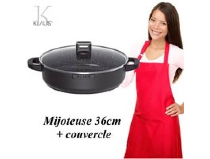 Mijoteuse - KLAUS - 36cm - Antiadhésif - Pierre granité céramique - Compatible induction