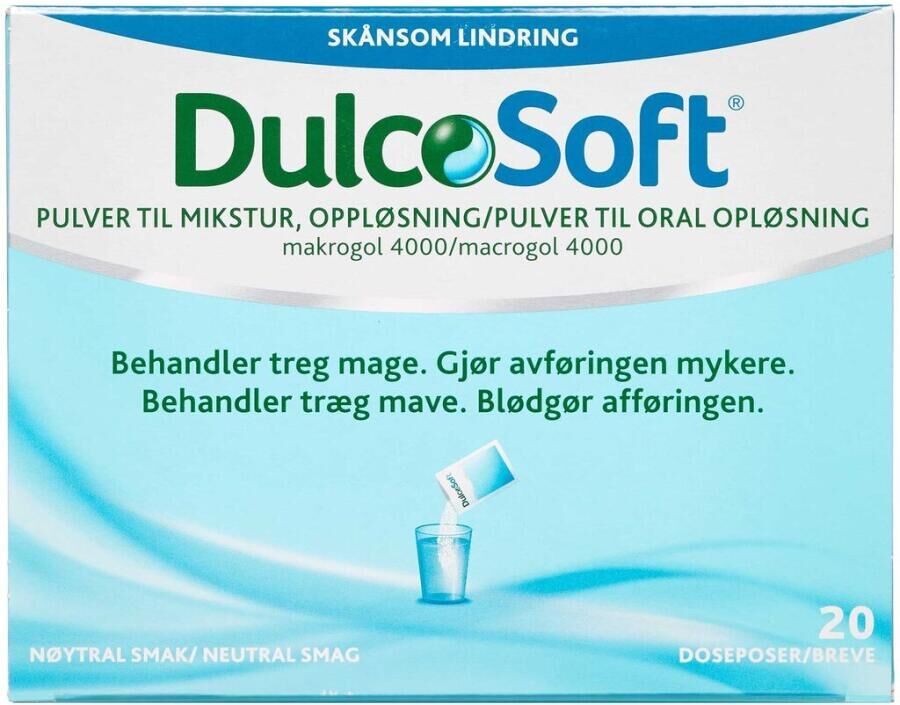 DulcoSoft Pulver til oral opløsning Medicinsk udstyr 20 stk