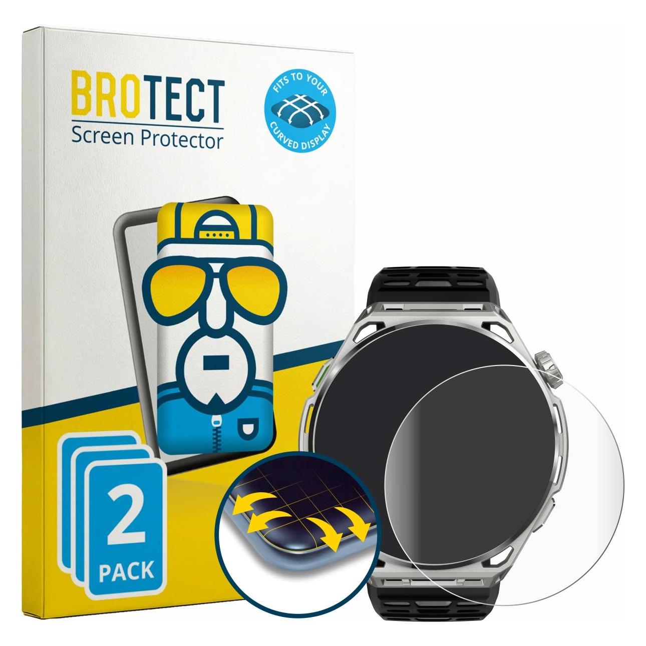 Brotect Fullscreen für Amazfit Balance 3 Schutzfolie Displayschutz Folie Klar Transparent (5163649)