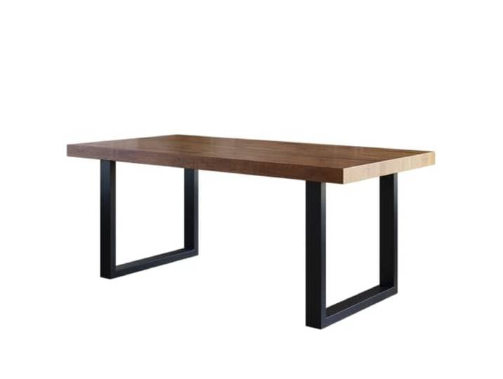 FURNEO Esstisch - Ausziehbarer Tisch - Klapptisch Esstisch - ausziehbar - mit Metallbeinen - Loft (Lefkas, 90x160x260, Schwarz)