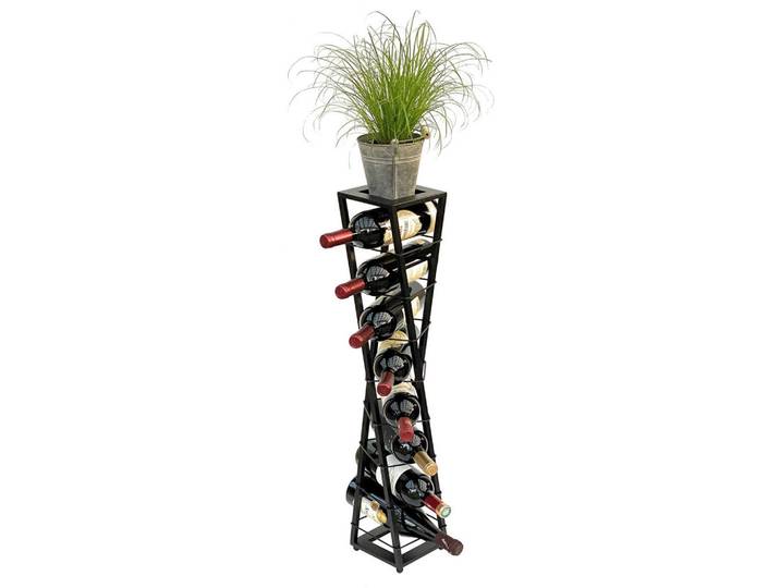 DanDiBo Weinregal Stehend Metall Schwarz 80 cm Esperanza, 15.5x82x15.5 cm, Weinregale