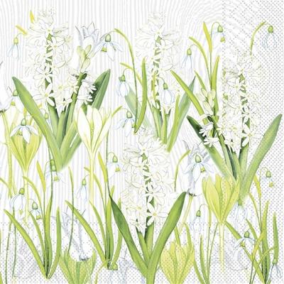 Mank Serviette aus Tissue - Design: Amelie, 33 x 33 cm, 100 Stück - Floral Blumen