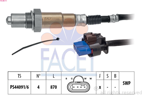 Facet Lambdasonde Made In Italy - Oe Equivalent 10.8511 Für Ford