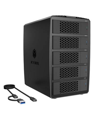 ICY BOX IB-RD3705-CU3 SATA-Festplatten-Gehäuse USB-A (Host), USB-C SATA III, SATA 6 Gb/s 61195