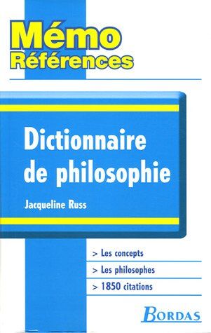 Jacqueline Russ - Dictionnaire de philosophie - Preis vom 10.10.2026 11:48:34 h
