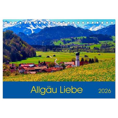 Allgäu Liebe (Tischkalender 2026 DIN A5 quer), CALVENDO Monatskalender