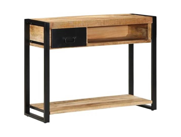 Konsolentisch, schmaler Sofatisch 100x35x75 cm Raues Massivholz Mango