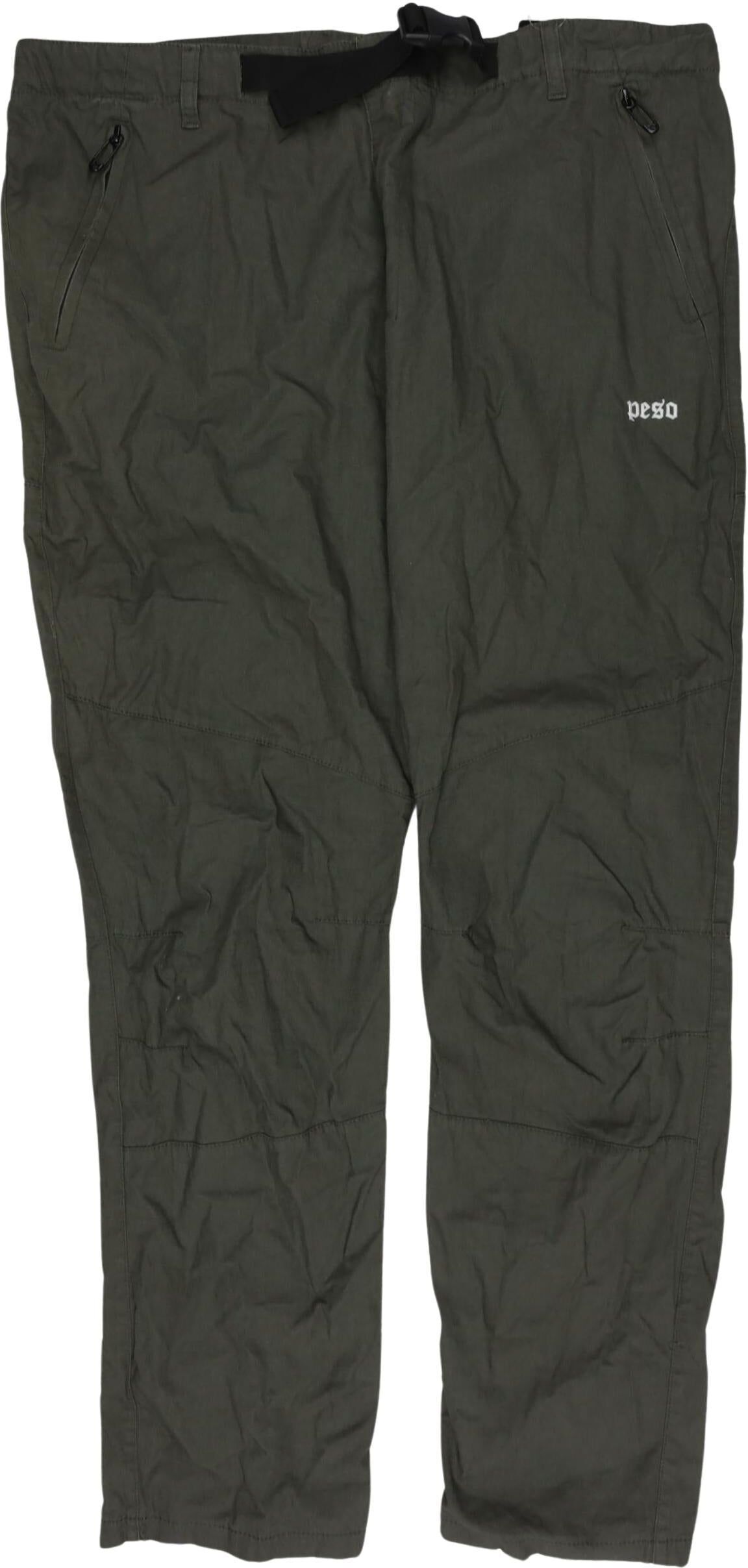 Peso Clothing Herren Stoffhose, Grün, Gr. XL, kein / Etikett - Second Hand
