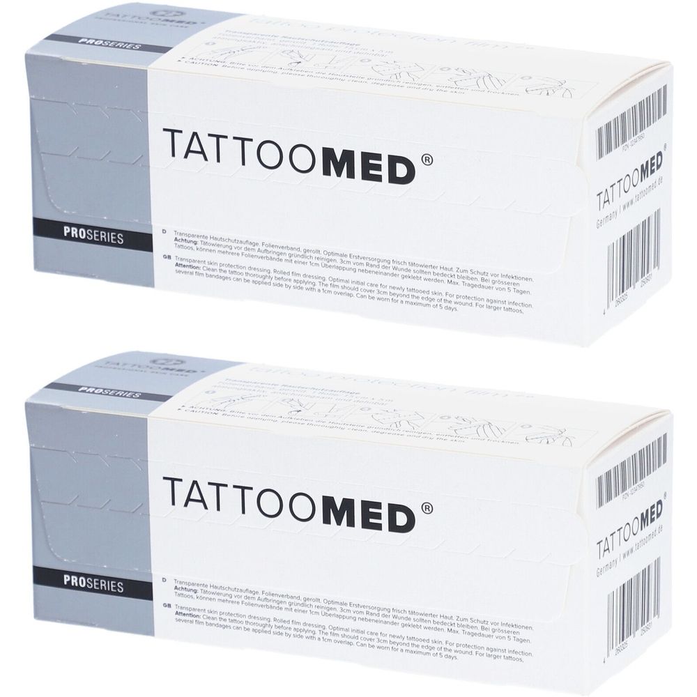 Tattoo Prot Fil2.0 15CMx5M x2 2x1 St Pflaster