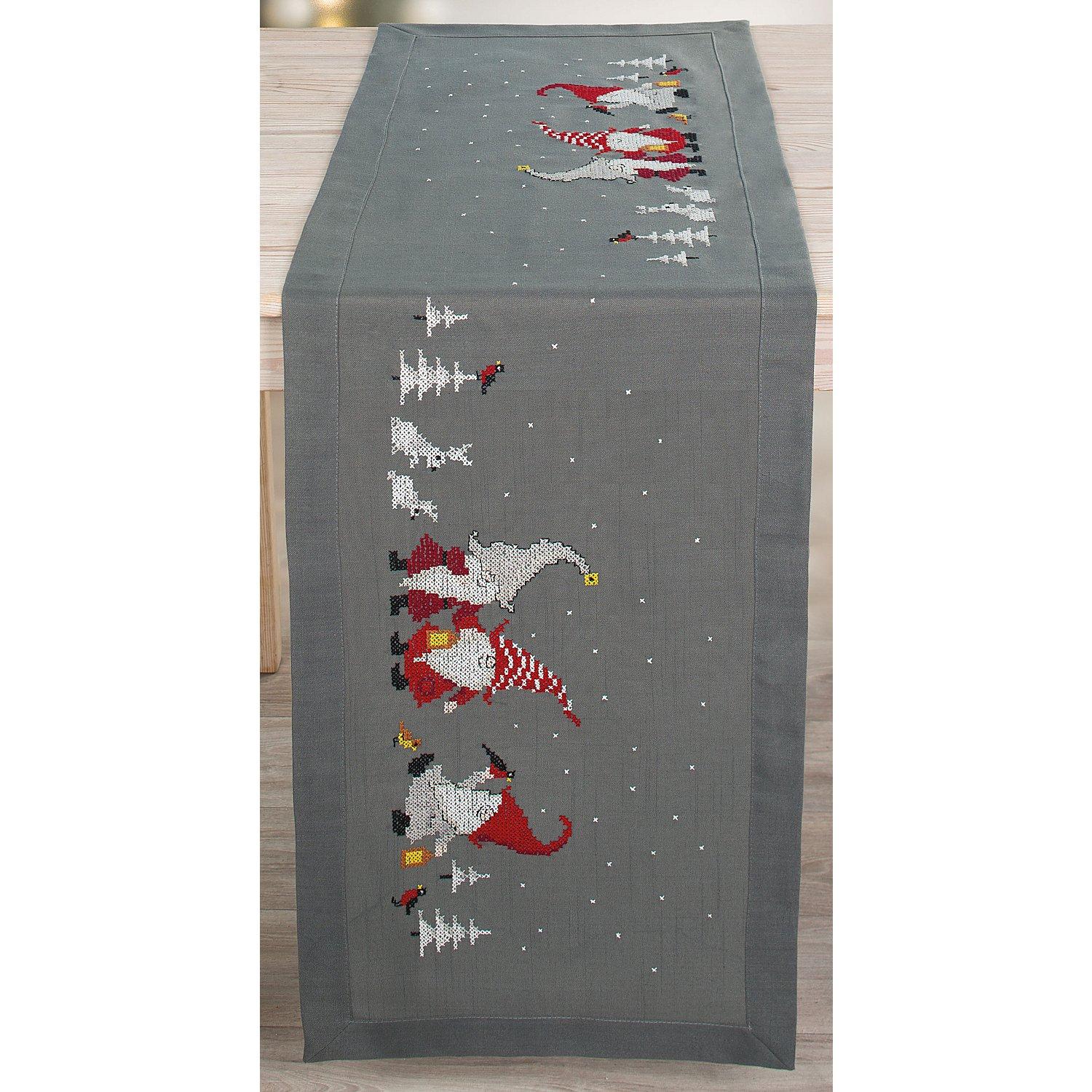 Stickmitteldecke "Wichtelwald"