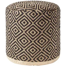 SITZPOUF rund mit Ethno-Muster, 40/40/45 cm