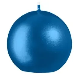 Kopschitz Kerzen Kugelkerzen Metallic Matt Royalblau Ø 60 mm, 12 Stück