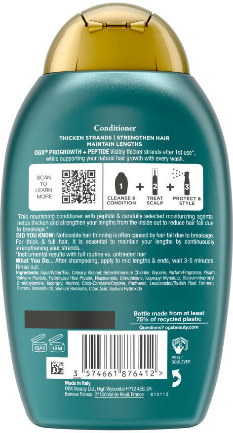 Ogx Progrowth + Peptide conditioner 385 ml