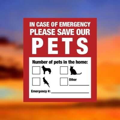 Uplift Picks Pet Alert Window Sticker Emergency Rescue Decal Static Cling Sign For Home Safety e 11.50 Cm X 10 Cm