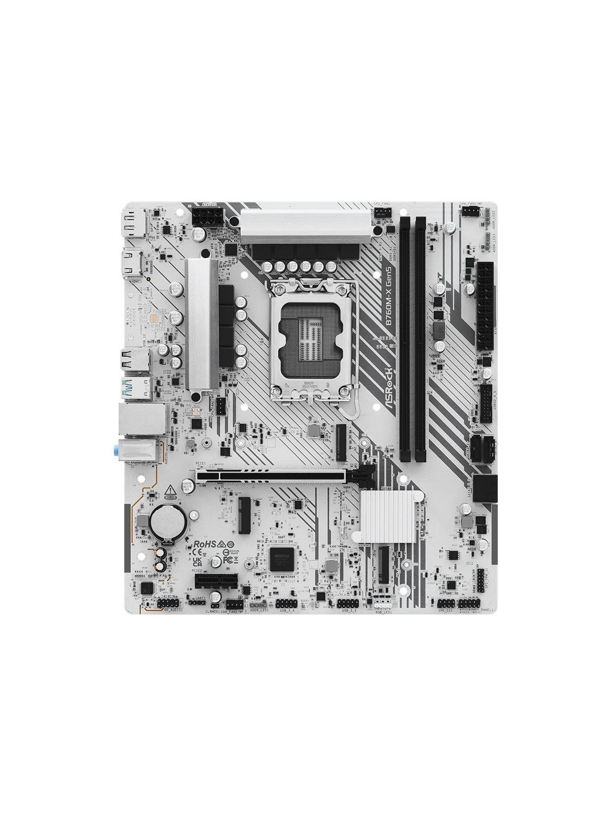 ASRock B760M-X Gen5 - motherboard - micro ATX - LGA1700 Socket - B760 Mainboard - Intel B760 - Intel LGA1700 - DDR5 RAM - Micro-ATX