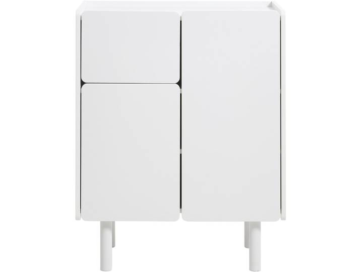 Highboard Bernd Weiss MDF/Metall B 80 H 100 cm