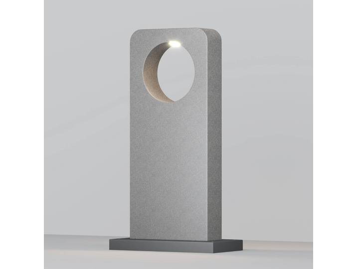Maytoni LED-Wegeleuchte BETONE, Höhe 74 cm, grau, Zement, IP65 BETONE, alu / grau / zink, Beton, Modern