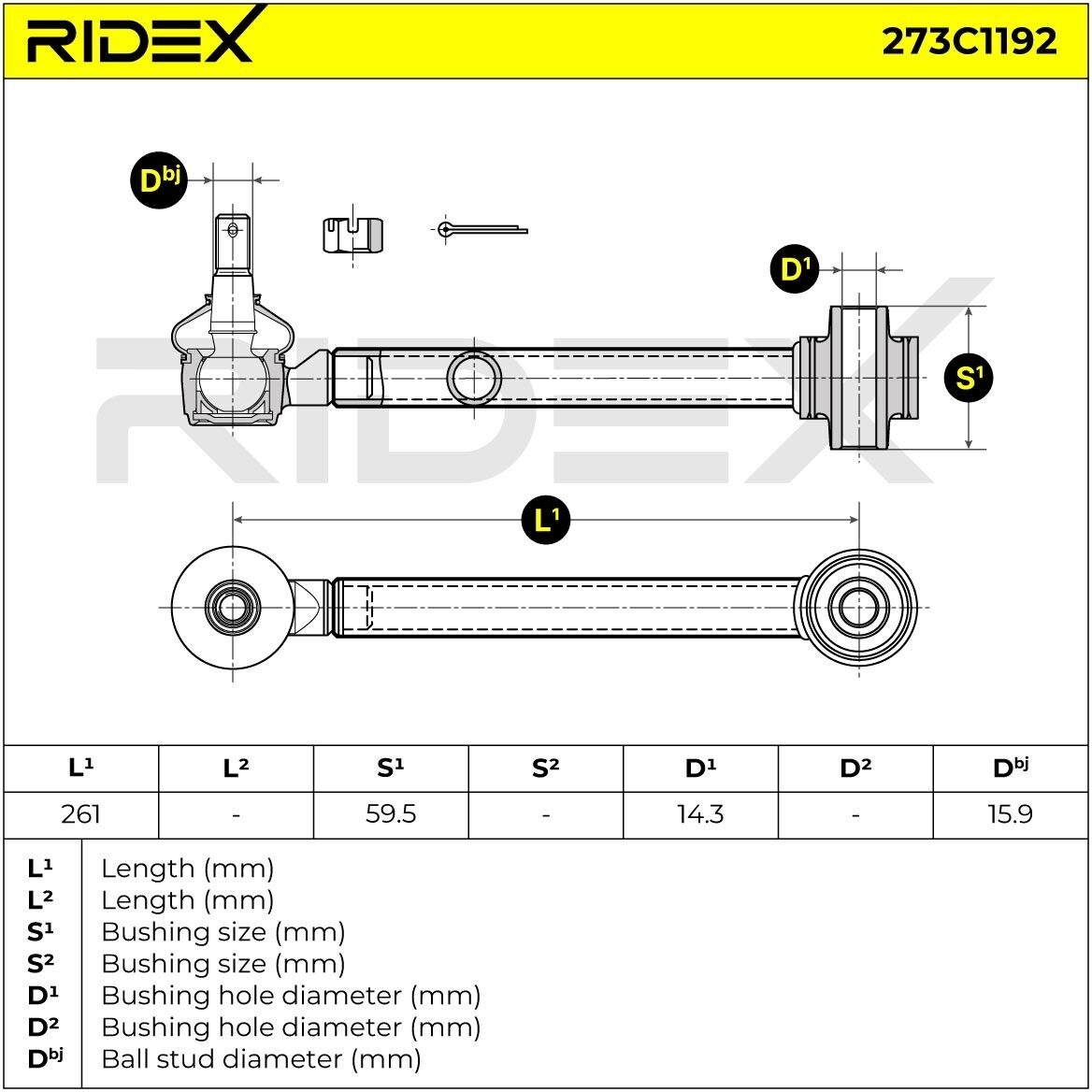 RIDEX 273C1192 Querlenker