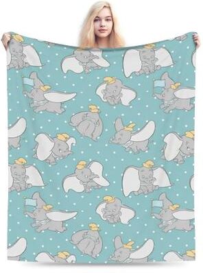Shop Station Dumbo Throw Blanket Cartoon Fleece Blanket, Soft Plush Sofa & Travel Blanket For Kids And Adults d 30x40in