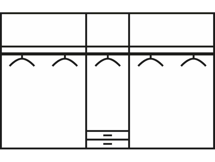 Kleiderschrank, Holzwerkstoff, Weiß, 226×210×54 cm, Mit Spiegel, Klassisch, RAUCH