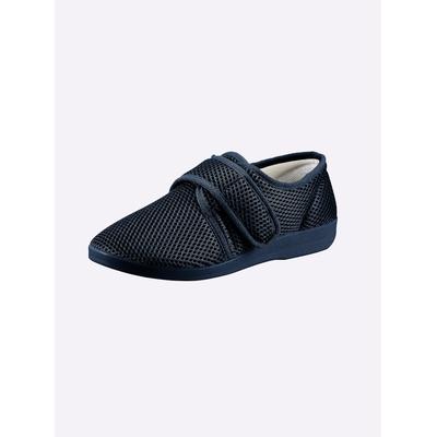 Hausschuh CLASSIC, Damen, Gr. 37, gefüttert, blau (marine), Textil, Schuhe Hausschuh