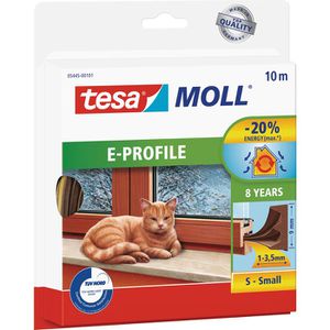 Tesa Tesa Dichtungsband  moll 05445 E-Profil, selbstklebend, wasserdicht, braun, 9mm x 10m