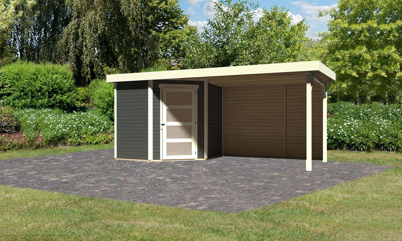 KARIBUHOLZT SH Schwandorf 3 ter217x213x218 mit AD 2,80m + Rückwand 16905563