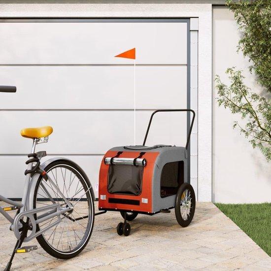 Fahrradanhänger für Haustiere - Hundeanhänger - Komfortables Reisen - Robuster Eisenrahmen - 755 x 54 x 105 cm