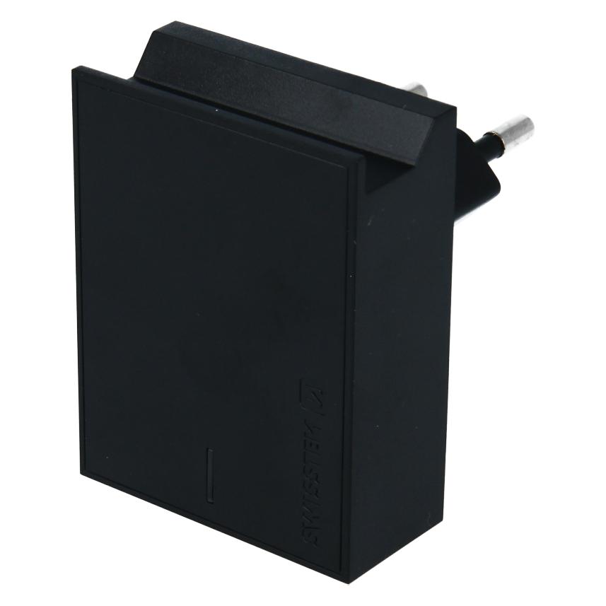 Swissten Slim Series, Dual 3A USB-Netzladegerät mit Smart IC + Lightning Kabel (15 W, 2 Ports) (22042000)