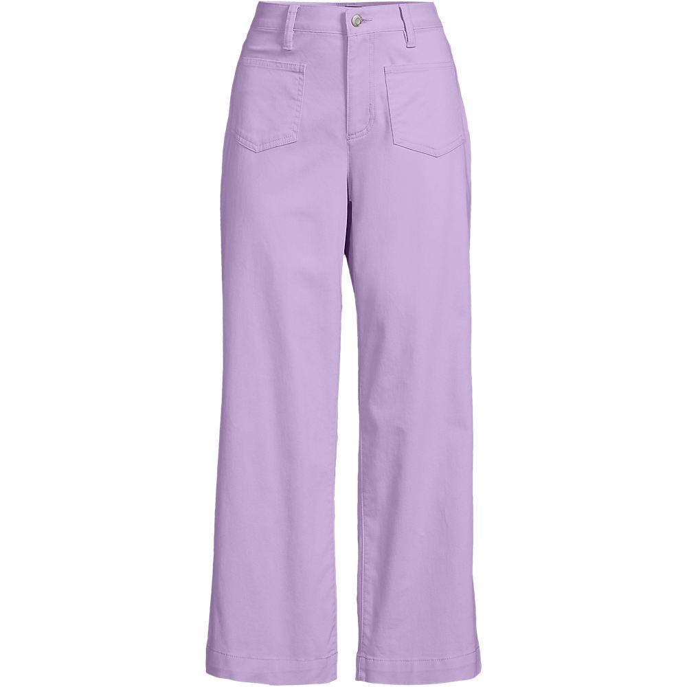 Chino-Culotte für Damen, Damen, size: regular, Lila, Elasthan/Baumwoll-Mischung, by Lands' End