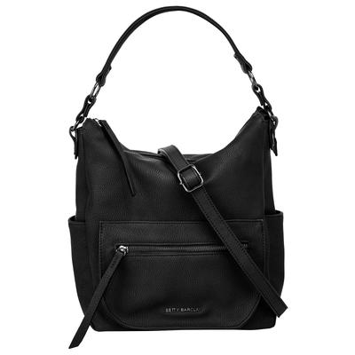 Umhängetasche BETTY BARCLAY "BETTY BARCLAY Damen", Damen, Gr. B/H/T: 25cm x 30cm x 10cm onesize, schwarz, Polyurethan (PU), unifarben, Taschen Umhängetasche