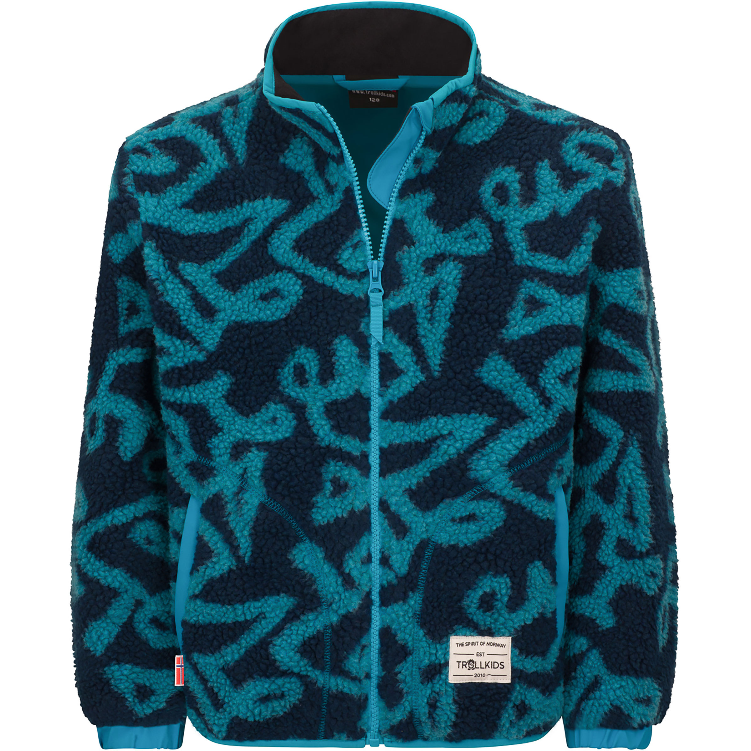 Trollkids Lyngdal Kinder Fleecejacke tuerkis Größe 104 Lifestyle Schnell trocknend