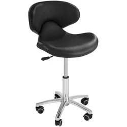 Physa, Bürostuhl, Friseurstuhl Rollhocker Kosmetikstuhl Arbeitshocker Hocker 57 cm Schwarz (45 - 59 cm)