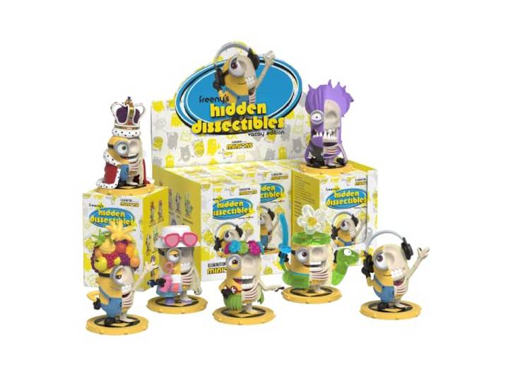 Hidden Dissectibles van Mighty Jaxx Freeny Minions (Vacation-editie) Blinde doos met speelgoedfiguren om te verzamelen Eén verpakking - bevat een willekeurig personage