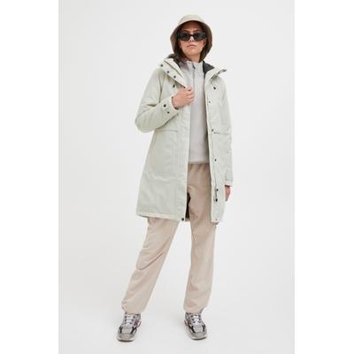 Wintermantel NORTH BEND "Wintermantel NBMalika W W-PRO 8.000 mit wasserdichter Beschichtung", Damen, Gr. 44, beige (oatmeal), Obermaterial: 100% Polyester PES., Jacken Wintermantel