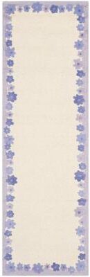SAFAVIEH Handmade Children's Daisy Borders Ivory New Zealand Wool Rug