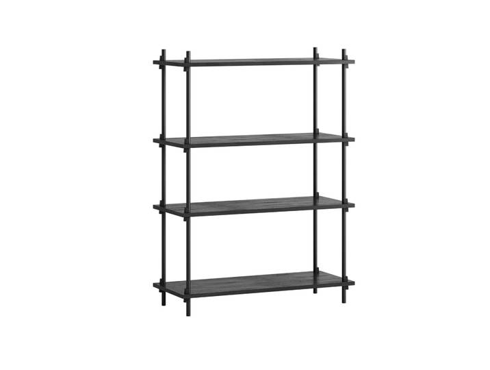 MOEBE Shelving System Classic Regal Black, 86x115x35 cm, S.115.1.A